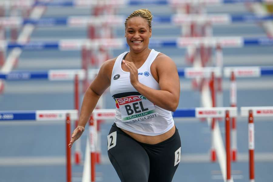 Boumkwo in actie op de 100 meter horden