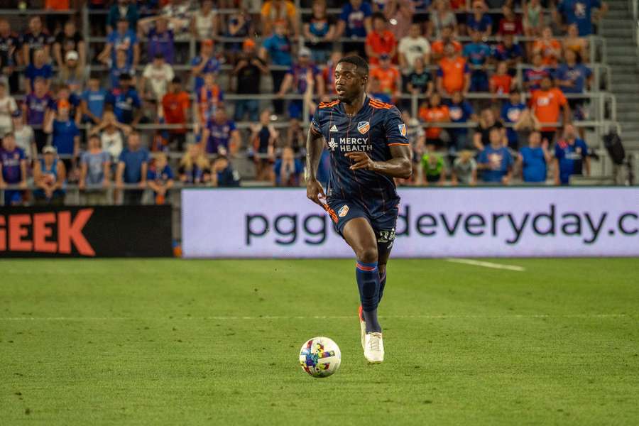 Tyler Blackett in action for FC Cincinnati in 2022 Tyler Blackett in action for FC Cincinnati in 2022