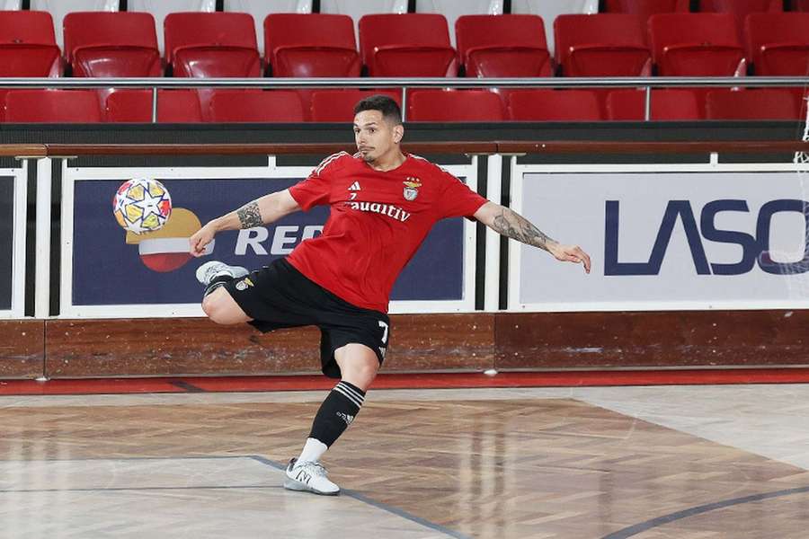 Bruno Coelho no treino do Benfica