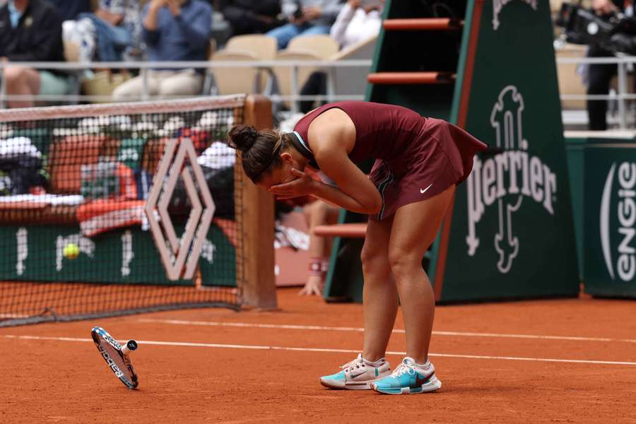 Sara Errani, emocionada en París.