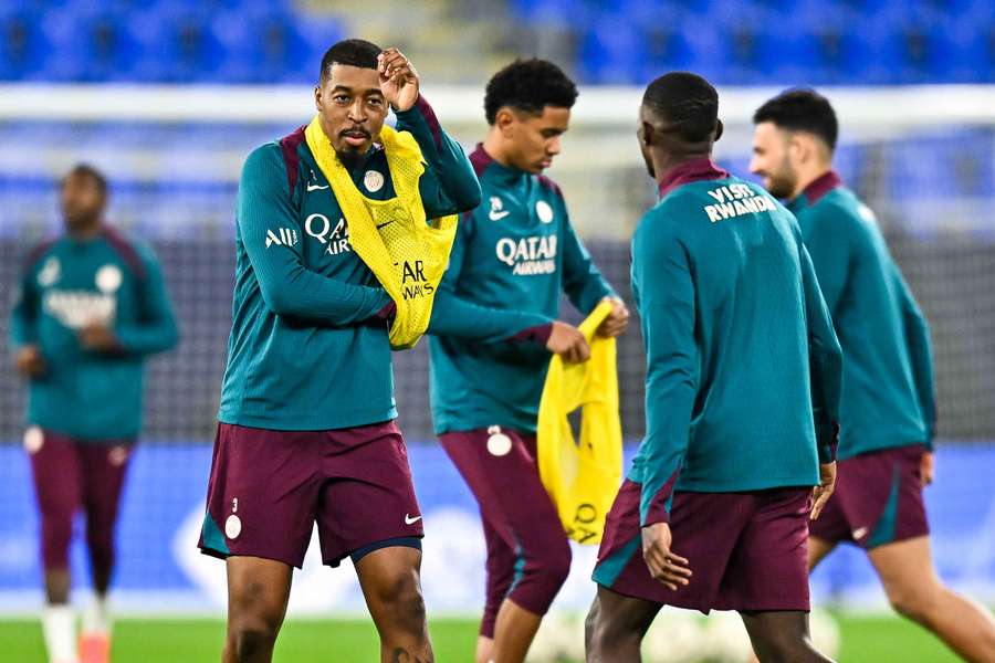 Presnel Kimpembe à l'entraînement.