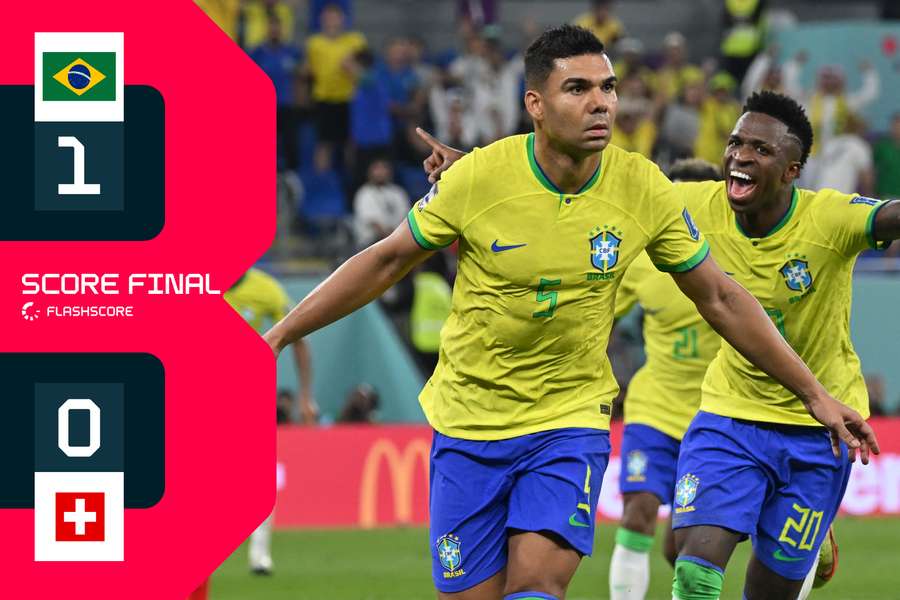 Casemiro a marqué le seul but du match entre le Brésil et la Suisse. 