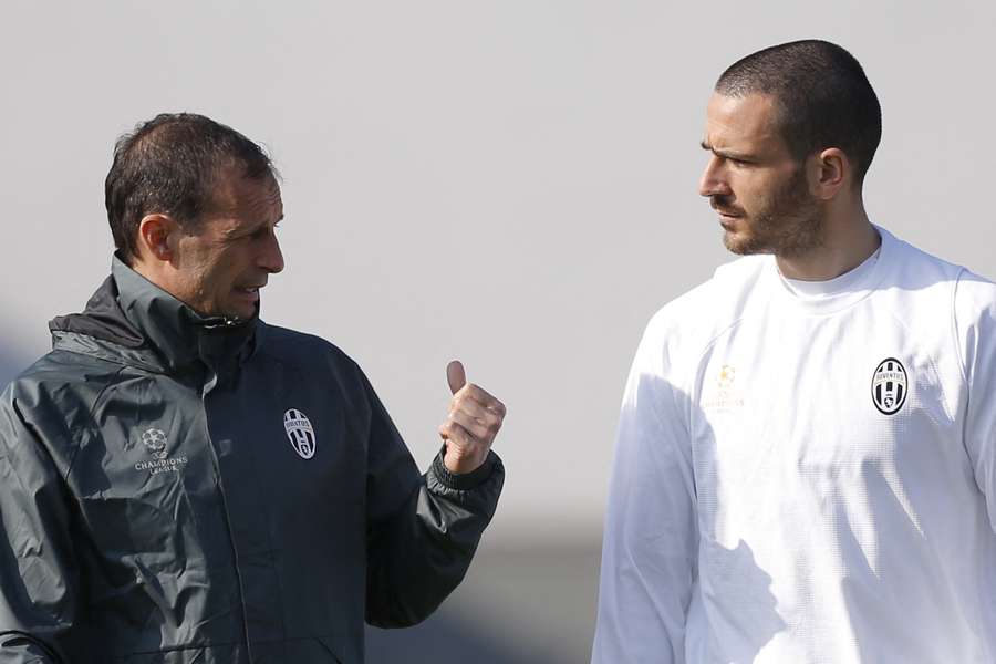 Allegri y Bonucci cuando formaban parte de la Juve