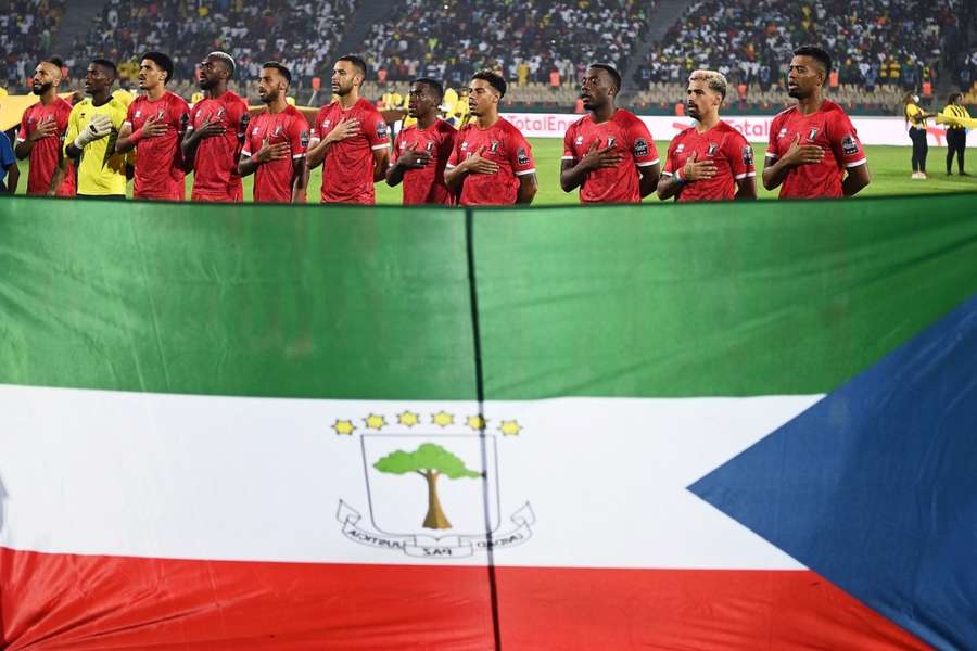 Los jugadores de Guinea Ecuatorial en la Copa África 2021