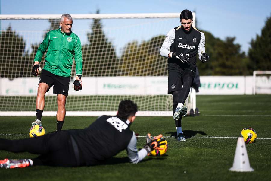 Rui Silva no treino do Sporting