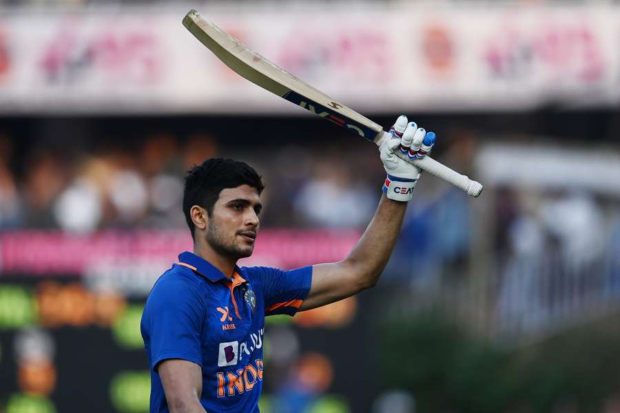 India's Shubman Gill walks back to the pavilion after his dismissal 