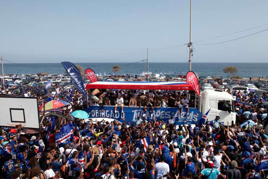 A festa em Cabo Verde à chegada da seleção A festa em Cabo Verde à chegada da seleção