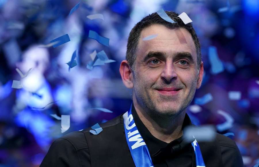 Ronnie O'Sullivan reacts following victory over Ali Carter in January