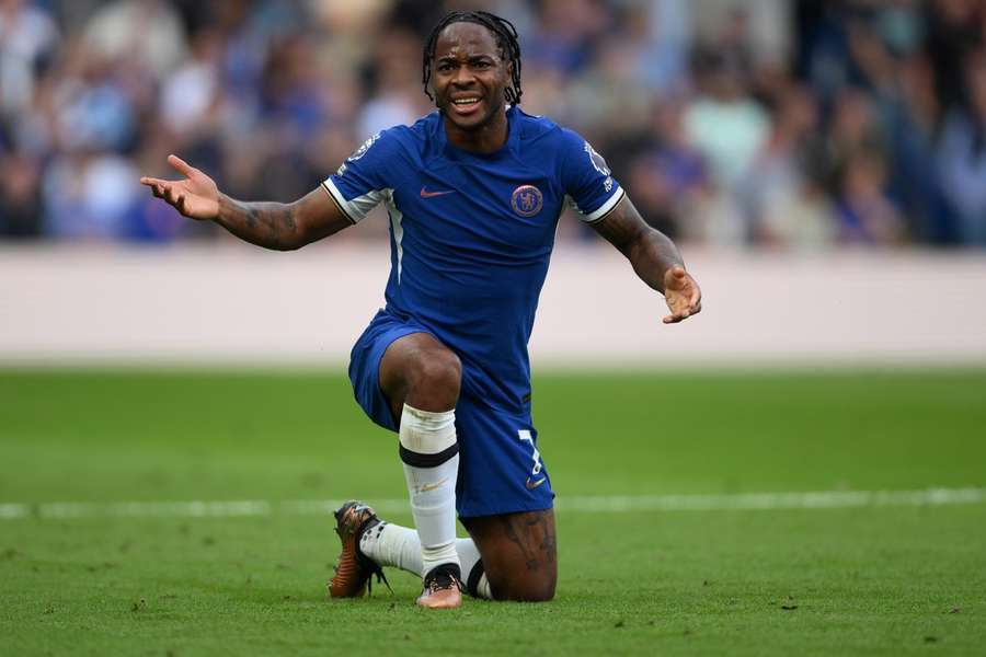 Raheem Sterling tijdens een wedstrijd van Chelsea in september dit jaar
