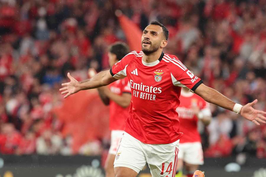 Pavlidis festeja pelo Benfica Pavlidis festeja pelo Benfica