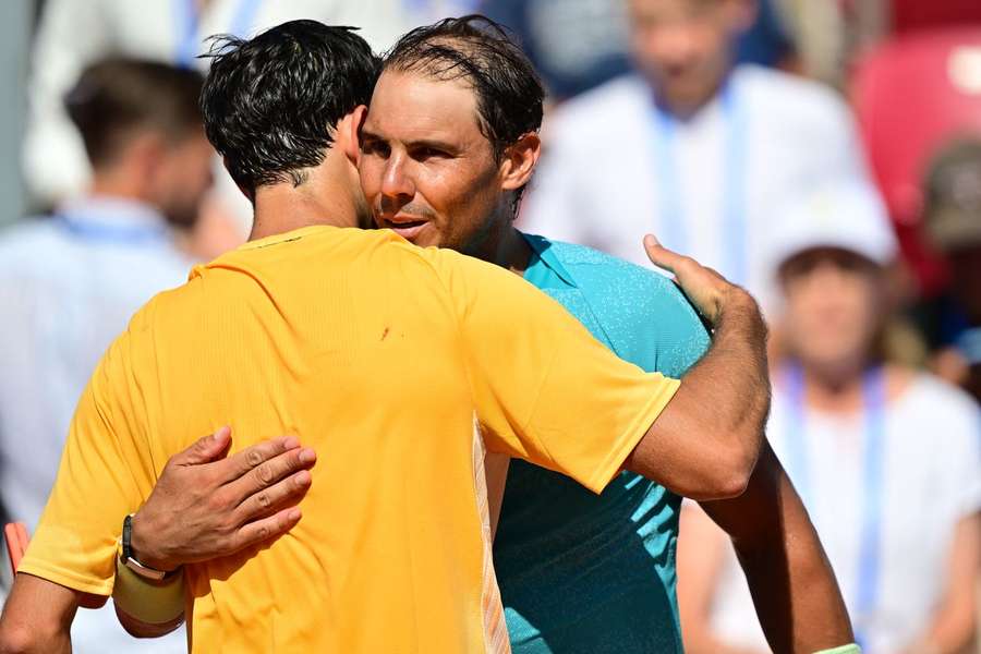 Nuno Borges e Nadal na final de julho, na Suécia, conquistada pelo português