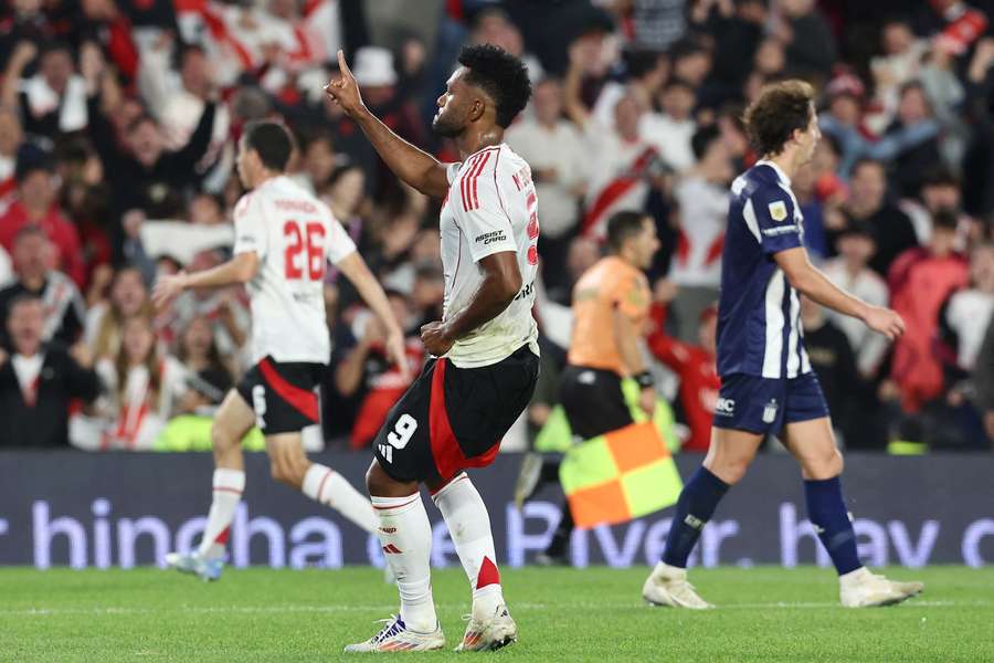 Miguel Borja celebra un nuevo gol.
