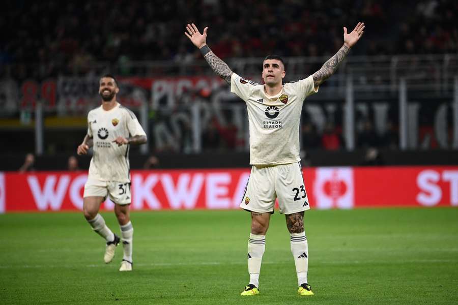 Mancini celebra el tanto de la victoria ante el Milan