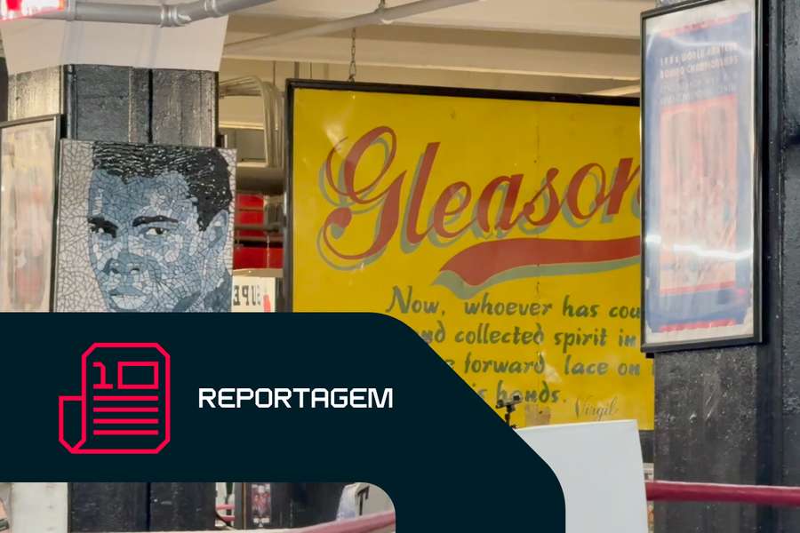 Um canto do ginásio Gleason's