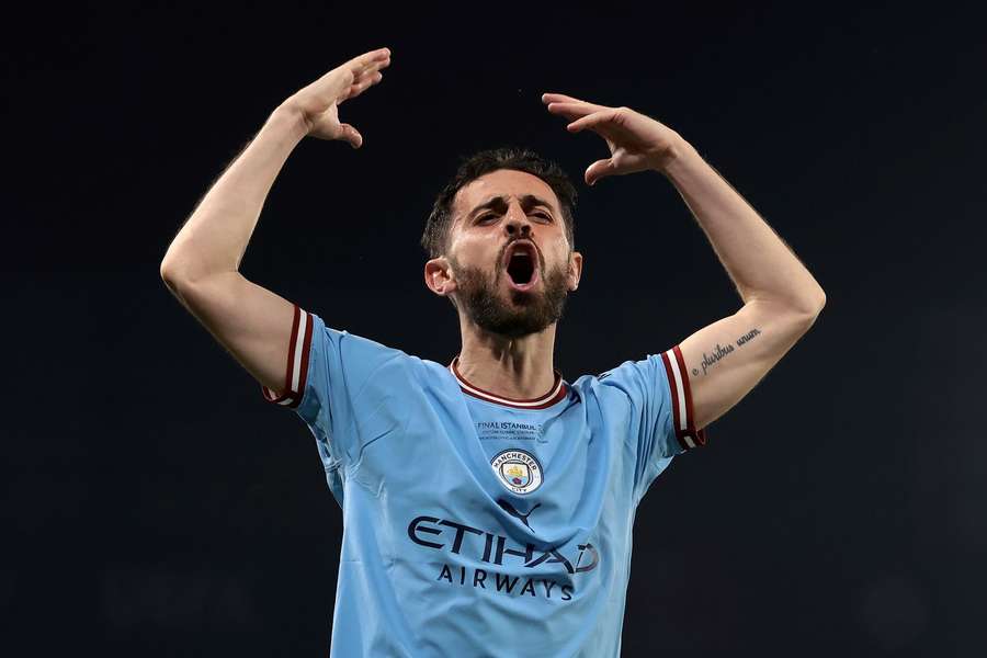 Bernardo Silva com a camisola dos citizens