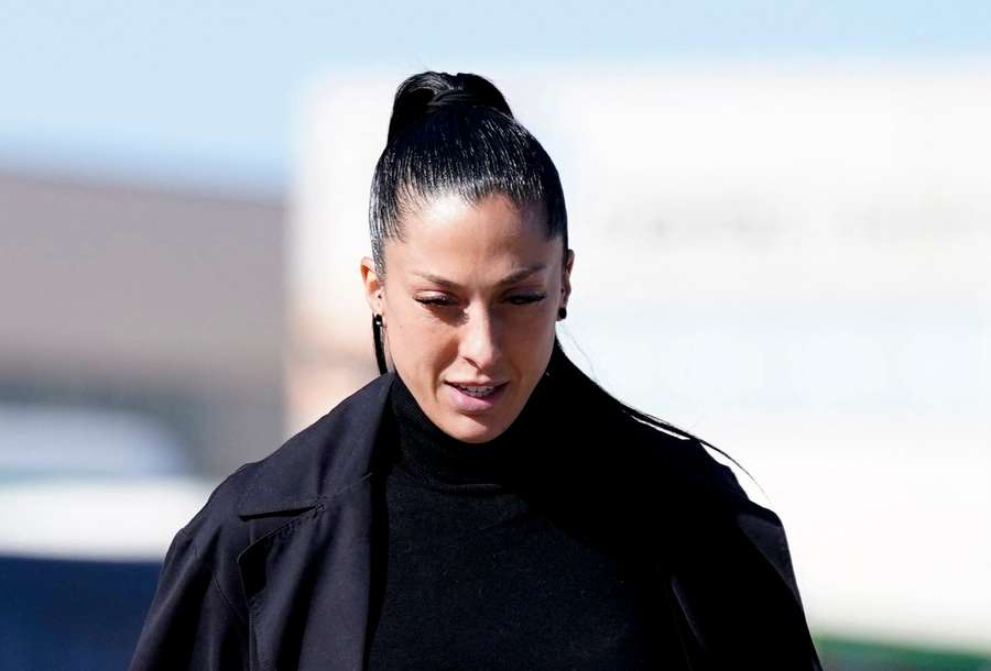 Jenni Hermoso leaving the court in February Jenni Hermoso leaving the court in February