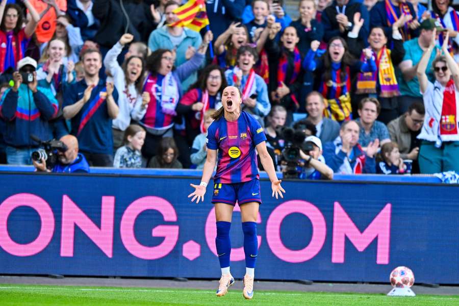 Avec un doublé d'Ewa Pajor, le Barça bat l'OL Lyonnes et remporte sa 4e Ligue des champions Avec un doublé d'Ewa Pajor, le Barça bat l'OL Lyonnes et remporte sa 4e Ligue des champions