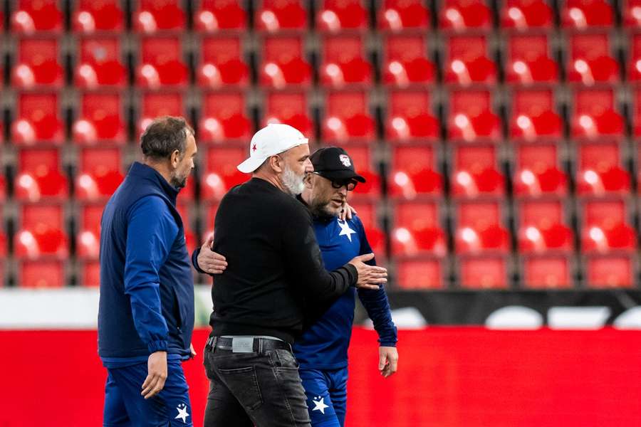 Trenér Slavie Jindřich Trpišovský.