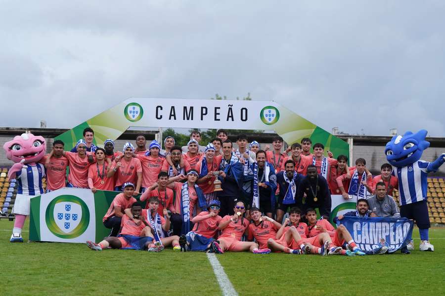 A festa dos jogadores do FC Porto