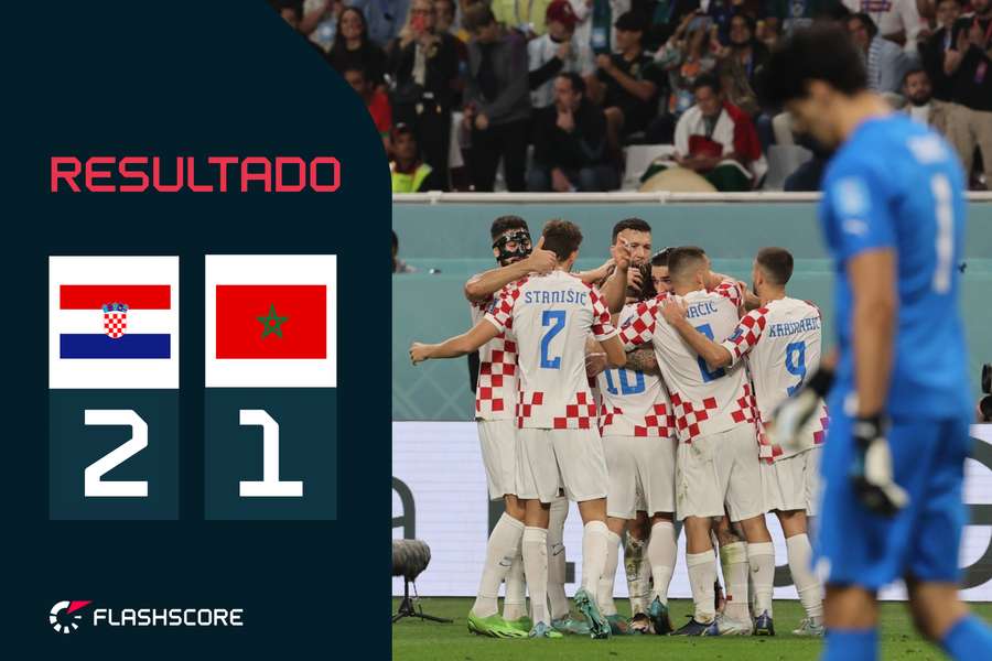 A Croácia venceu Marrocos e terminou no pódio