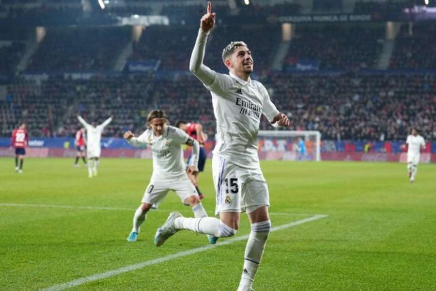 Valverde anotó el gol inicial de los blancos.