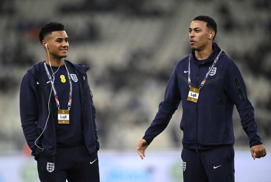 Ollie Watkins et Morgan Rogers avec la sélection anglaise. Ollie Watkins et Morgan Rogers avec la sélection anglaise.