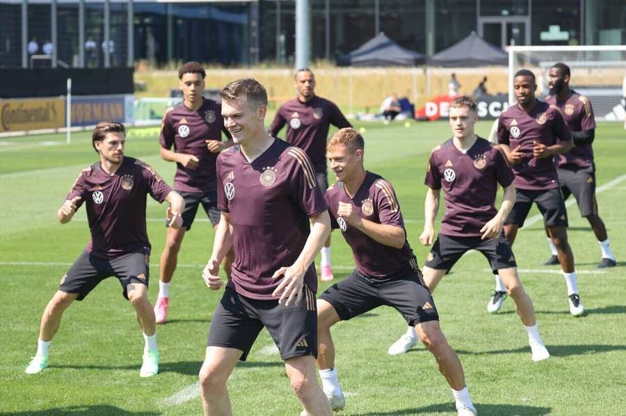 Die Nationalmannschaft beim Training in Frankfurt am Main