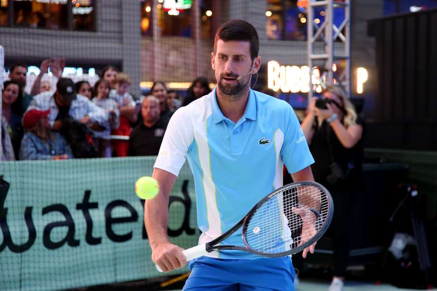 Djokovic, durante un acto promocional del US Open en New York