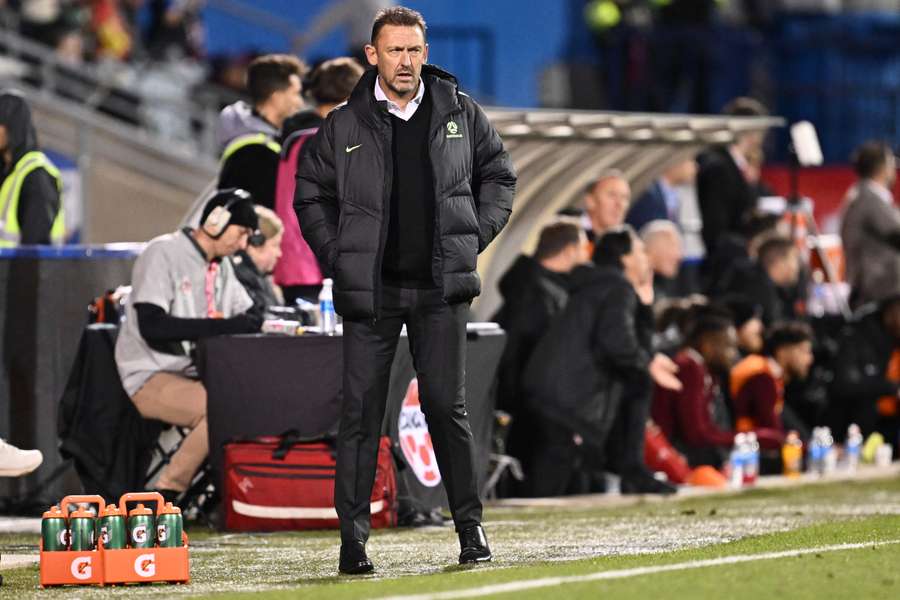 Tony Popovic looks on at a recent friendly against Canada in Quebec.