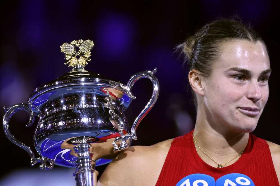 Sabalenka tijdens de Australian Open-finale