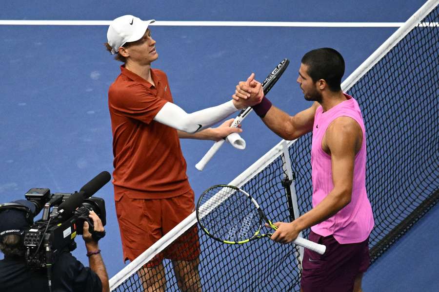 Sinner e Alcaraz dopo la finale degli US Open