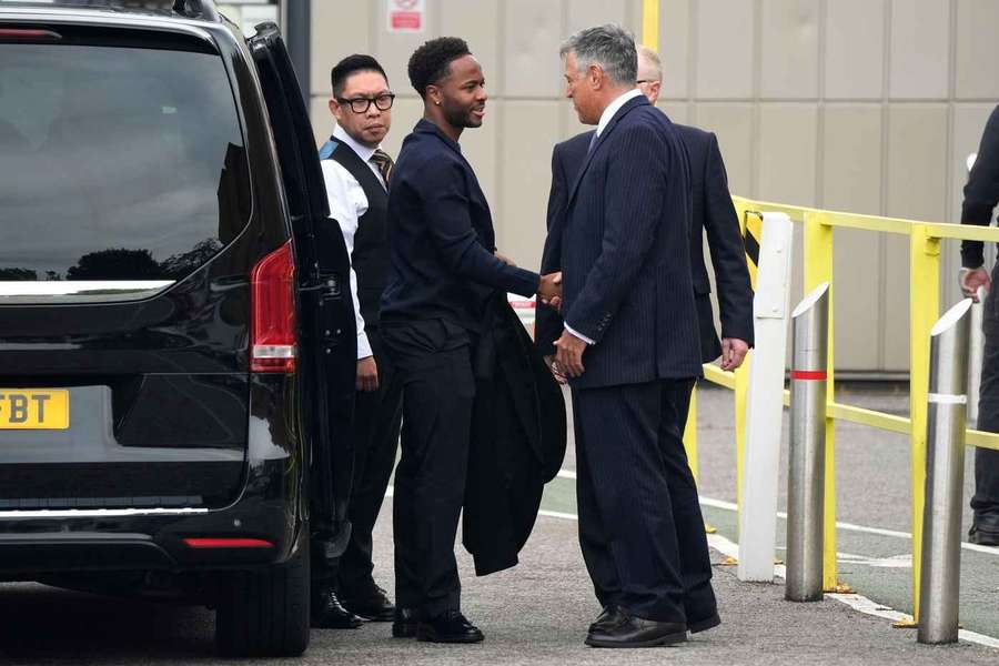 Sterling arrives at Basingstoke Magistrate's Court Sterling arrives at Basingstoke Magistrate's Court