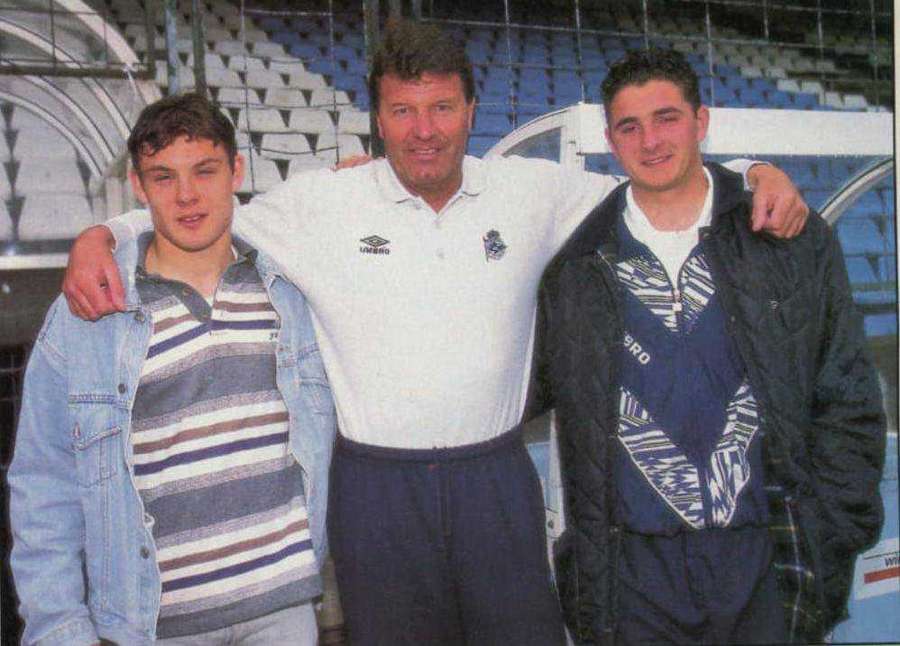 Viqueira junto a Toshack en sus inicios en el Deportivo