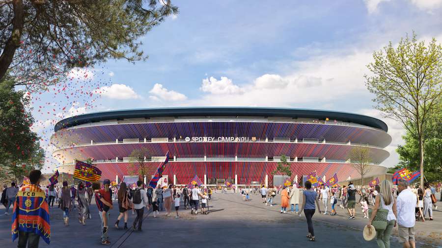 Vista central do novo Camp Nou