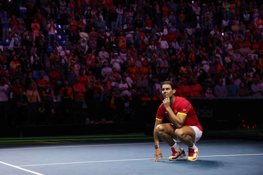 Nadal, en la despedida que se le brindón en la Davis, su última competición