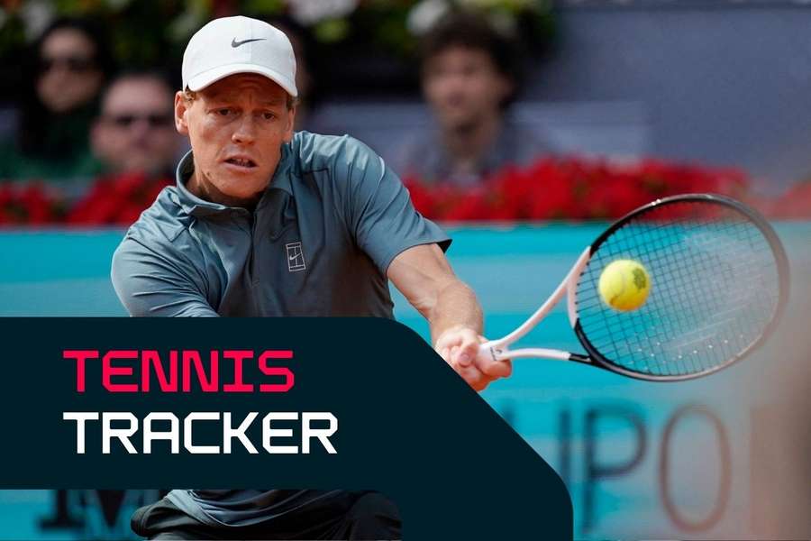 Jannik Sinner in action in Madrid