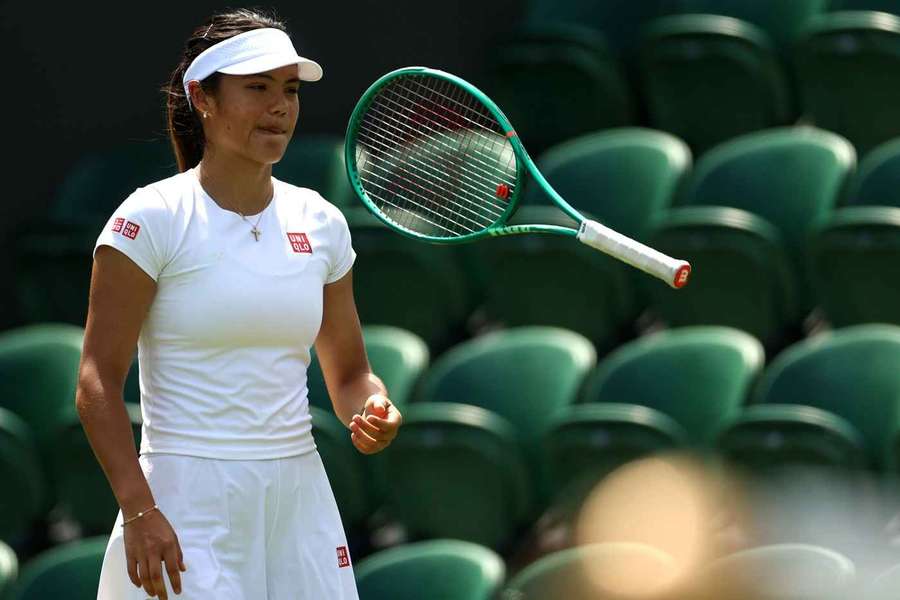 Emma Răducanu la antranementul de la Wimbledon