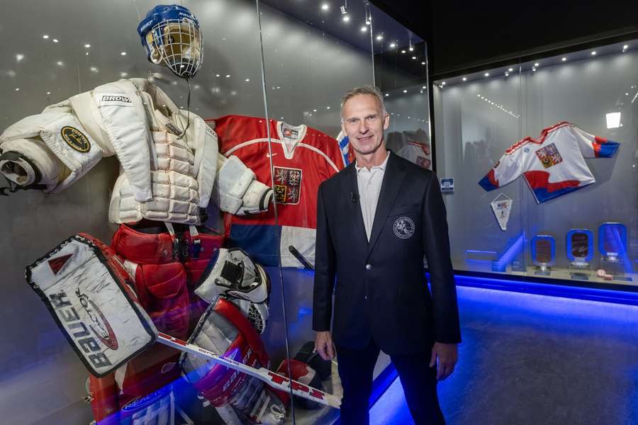 Legendární brankář Dominik Hašek.