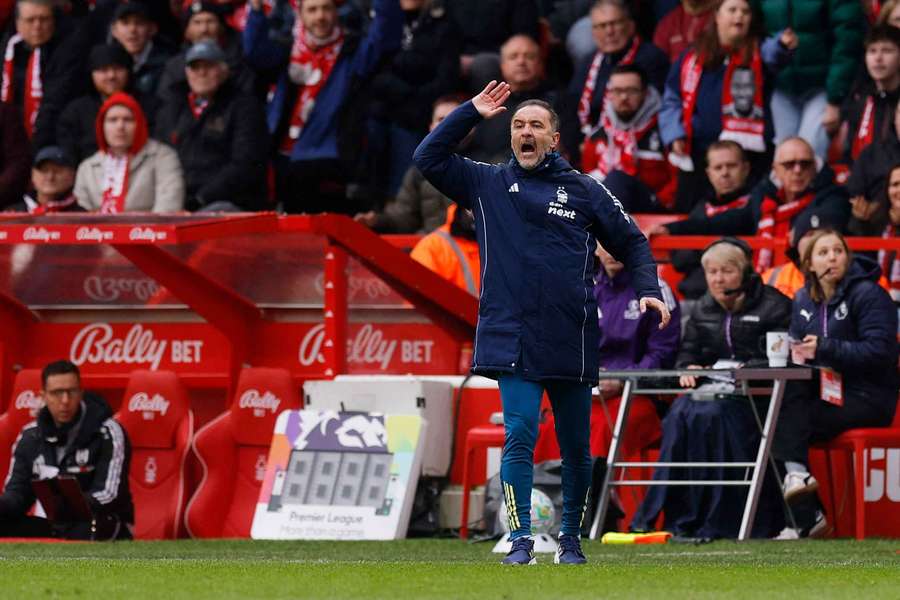 Nottingham Forest manager Vitor Pereira reacts Nottingham Forest manager Vitor Pereira reacts