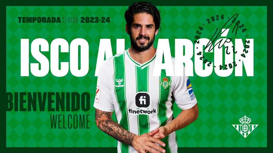 O anúncio oficial de Isco pelo Betis