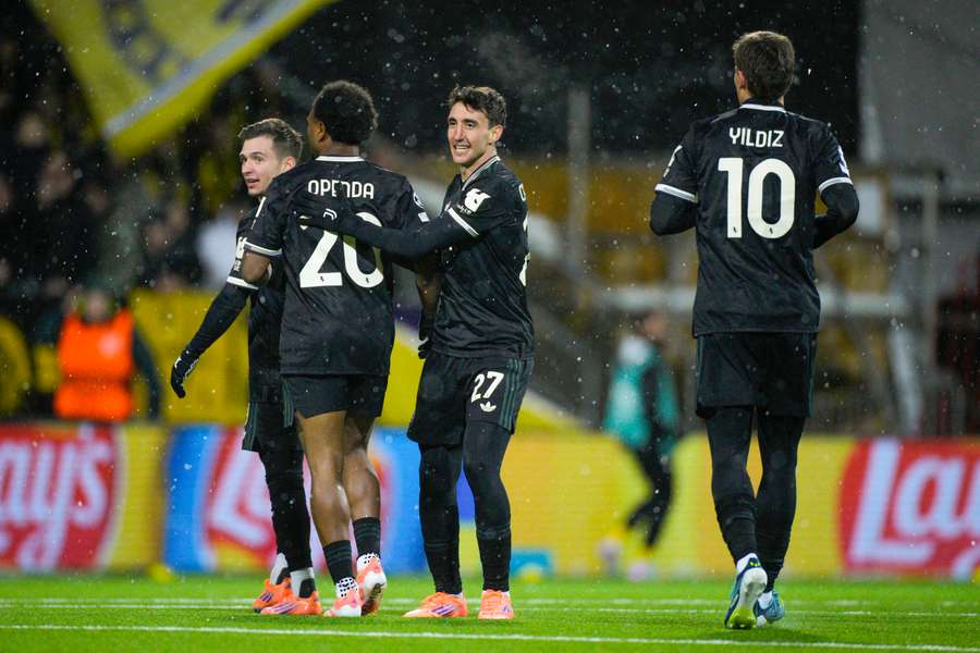 L'esultanza della Juventus a Bodø 