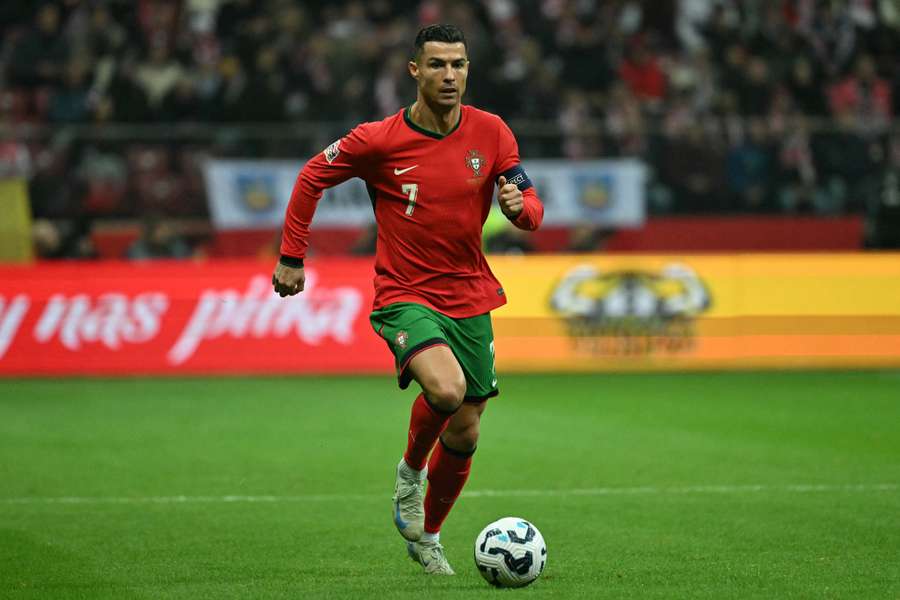 Cristiano Ronaldo no último jogo de Portugal