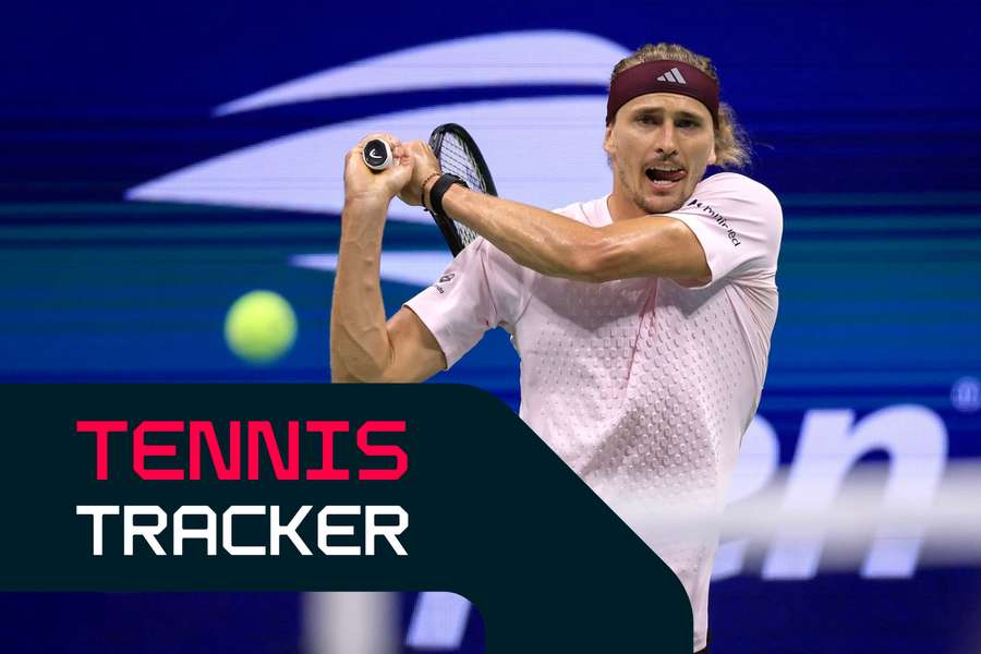 Zverev in action during third round of US Open