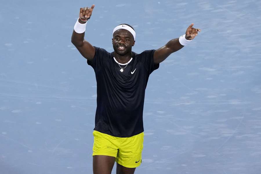 Tiafoe après sa qualification en finale.