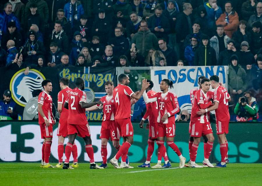 Bayern celebrate another goal in Italy