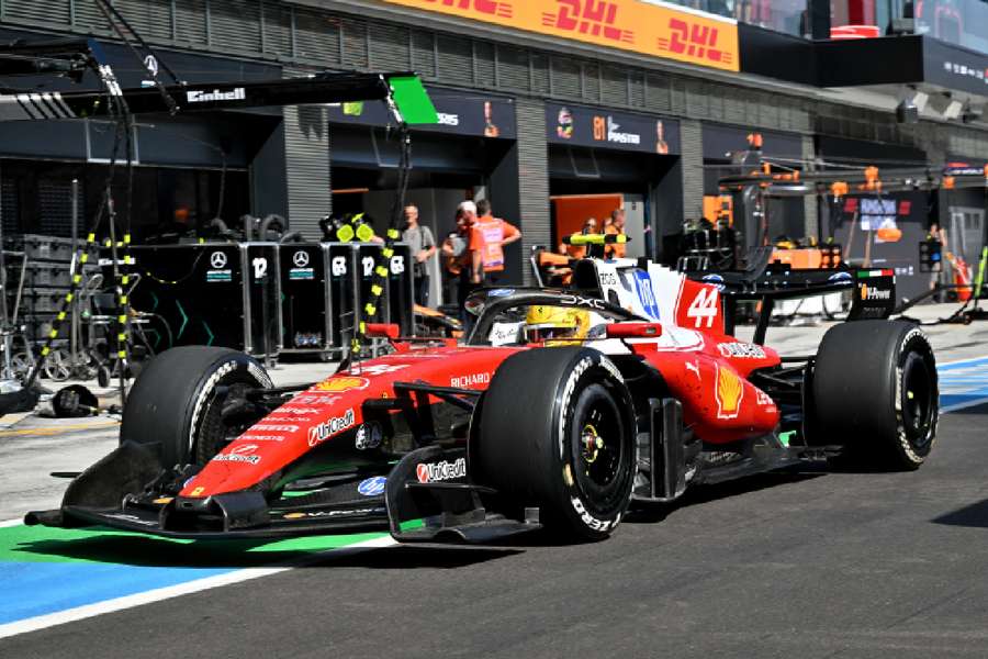 Lewis Hamilton in action Lewis Hamilton in action