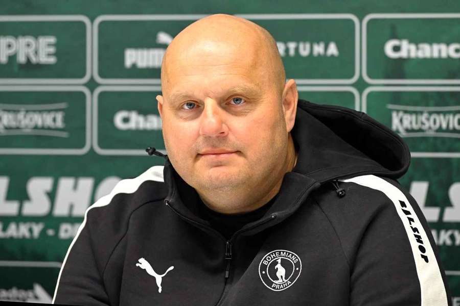 Trenér Bohemians Jaroslav Veselý na tiskové konferenci před startem jarní části Chance Ligy.