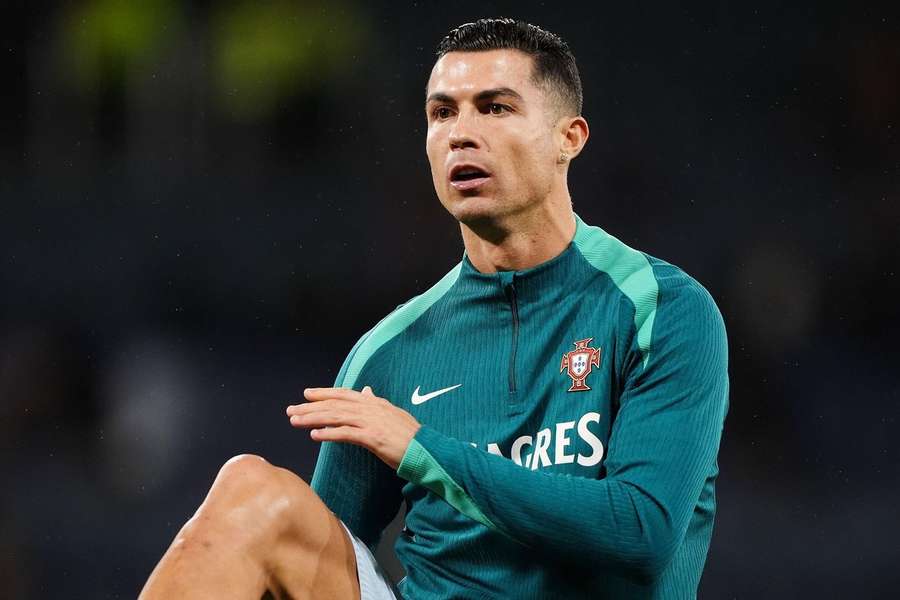 Cristiano Ronaldo ahead of the UEFA Nations League match between Portugal and Scotland