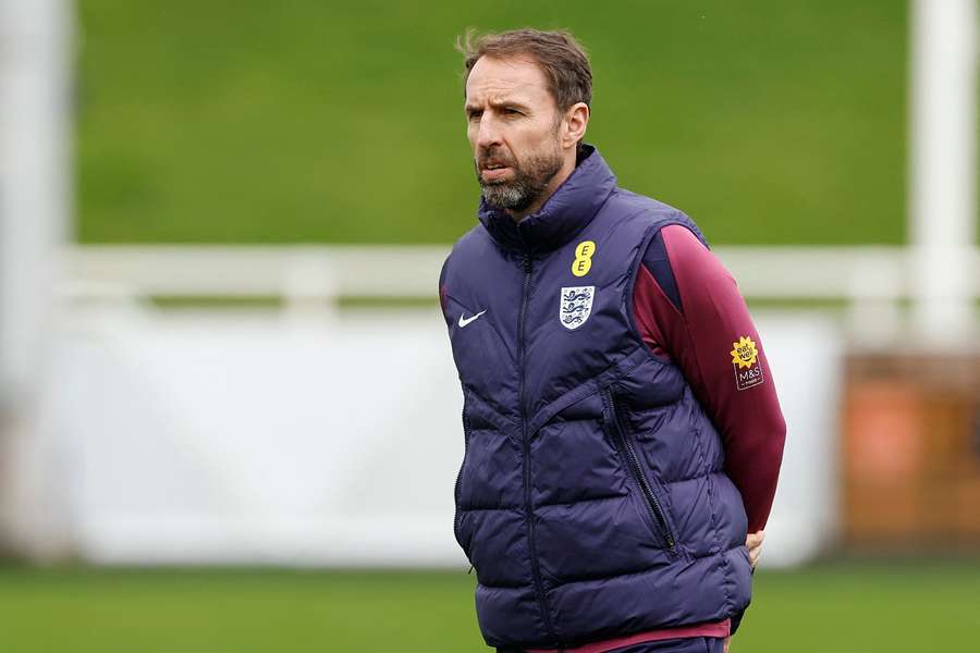 Southgate on the training ground 