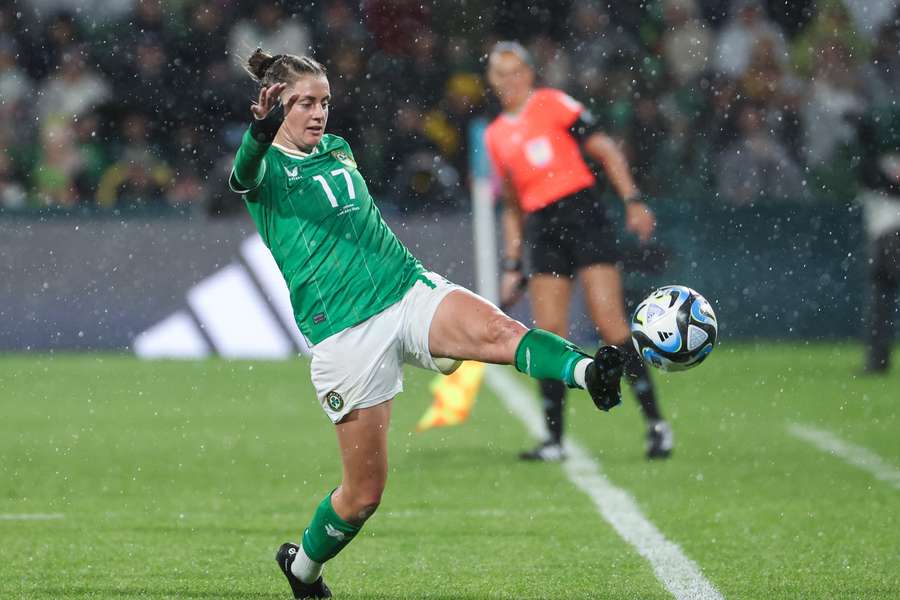 Ireland's Katie McCabe attempts to control the ball